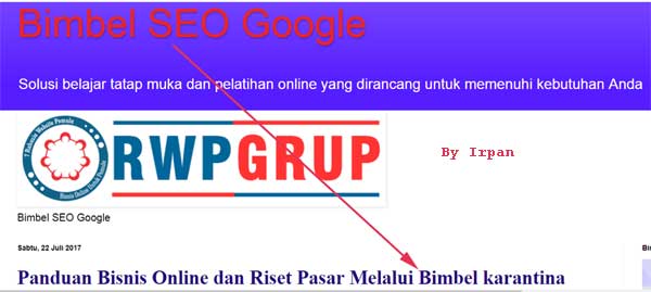belajar seo google di rwp grup